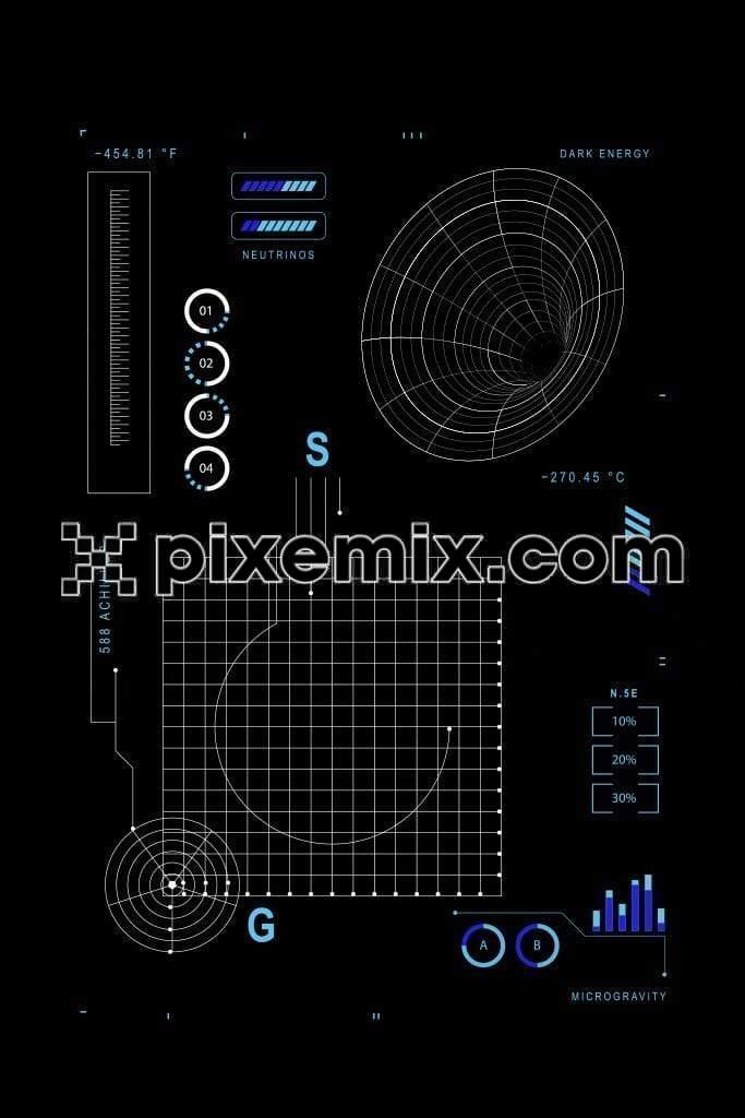 Techno inspired geometric shape world vector product graphic