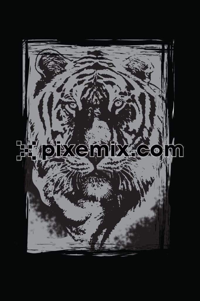Tiger face vector product graphic