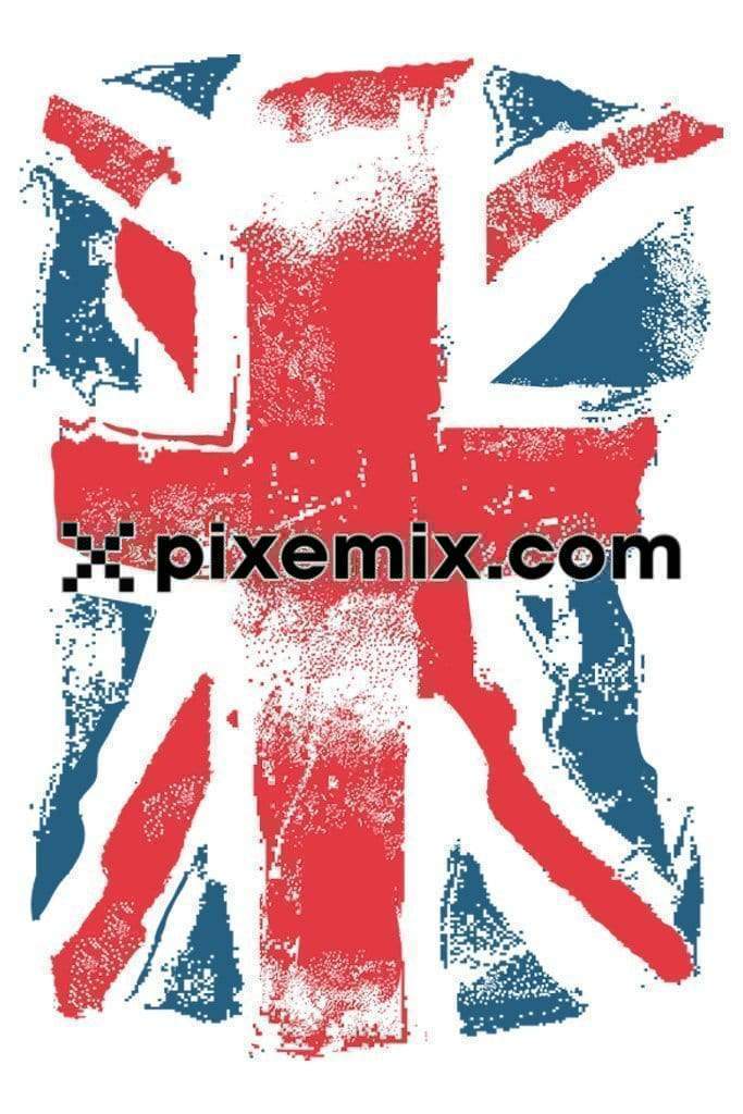 England flag with distress effect product graphic