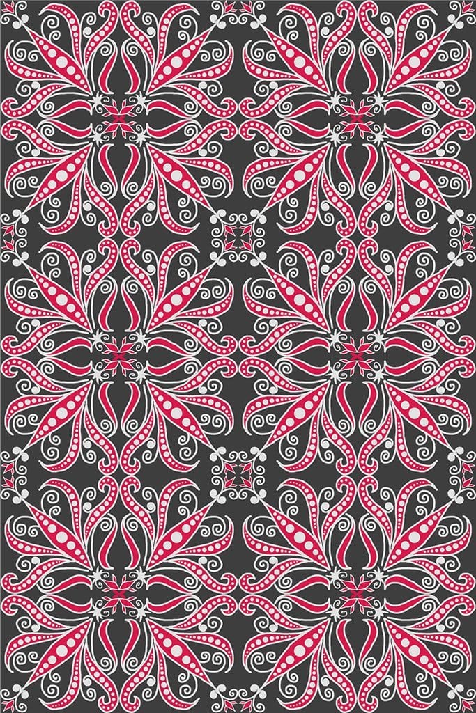 Damask floral vintage pattern product graphic with seamless repeat pattern
