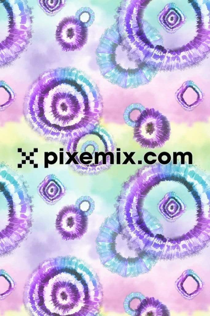 Soft pastel tie-dye product graphic with seamless repeat pattern