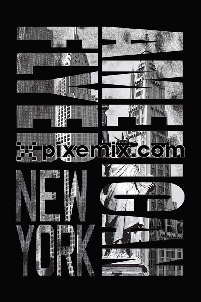 New york typography vector product graphic
