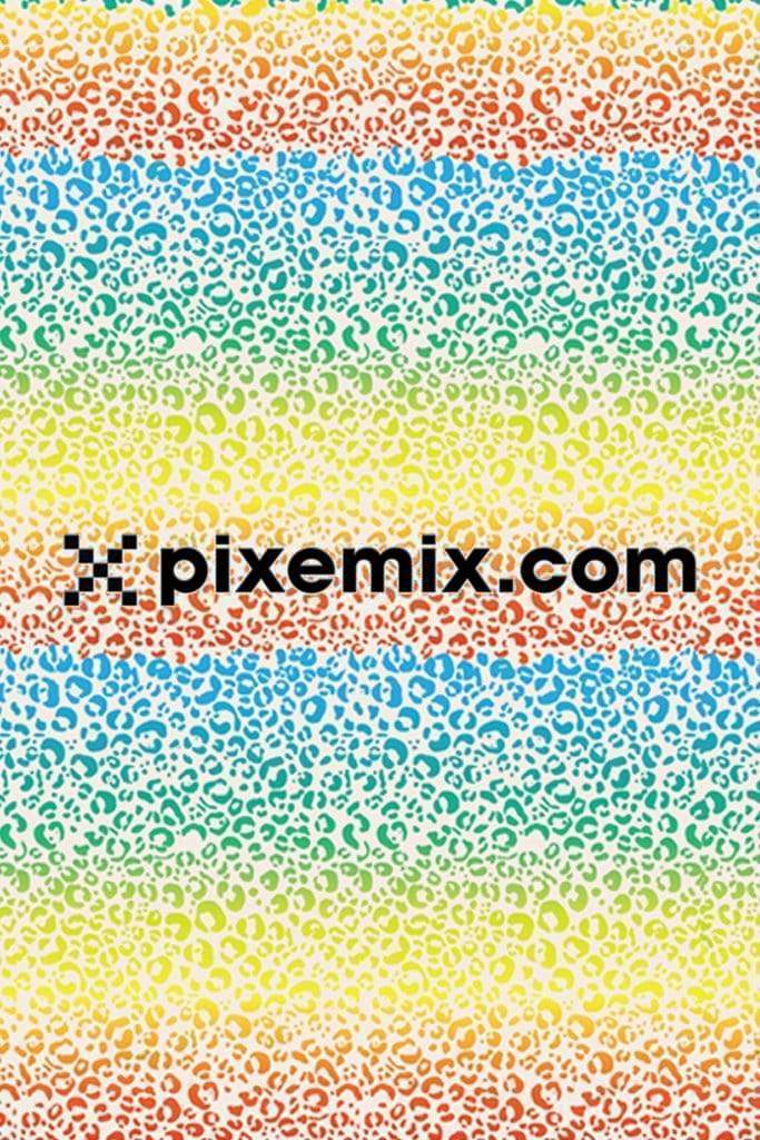 Multicolred animal prints with seamless repeat pattern