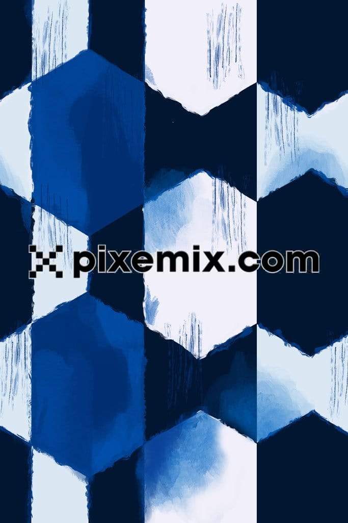 Abstract watercolour geometric pattern product graphic with seamless repeat pattern