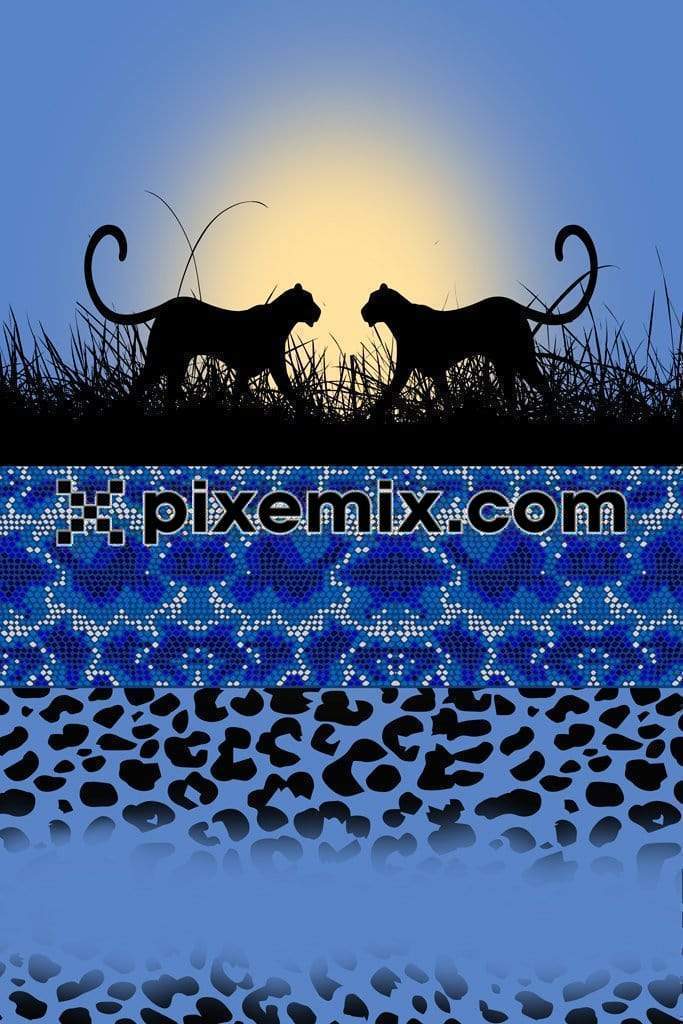 Wild animals with animal prints product graphic