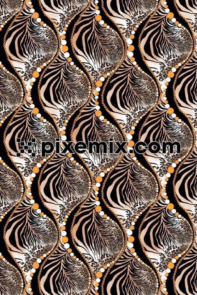 Abstract inspired  wild cat skin product graphic with seamless repeat pattern