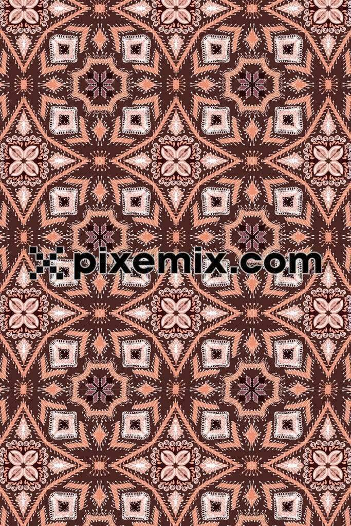 Abstract geometric pattern product graphic with seamless repeat pattern
