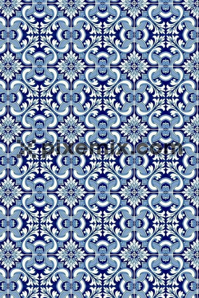 Paisley pattern product graphics with seamless repeat pattern