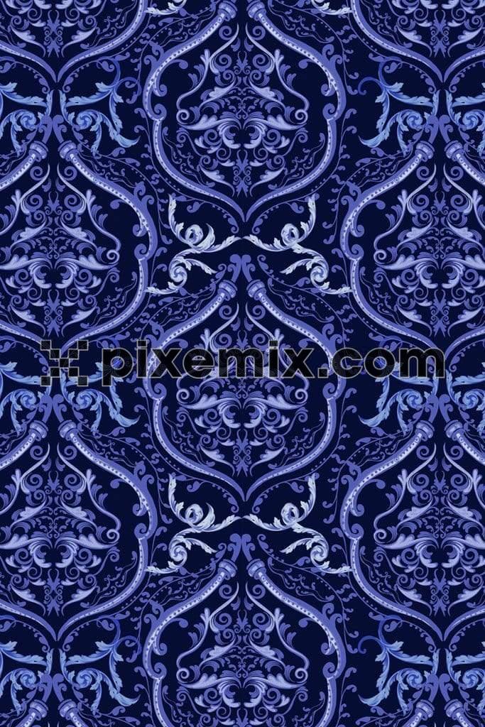 Paisley pattern product graphics with seamless repeat pattern