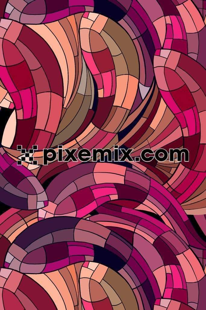 Geometric shape product graphic with seamless repeat pattern