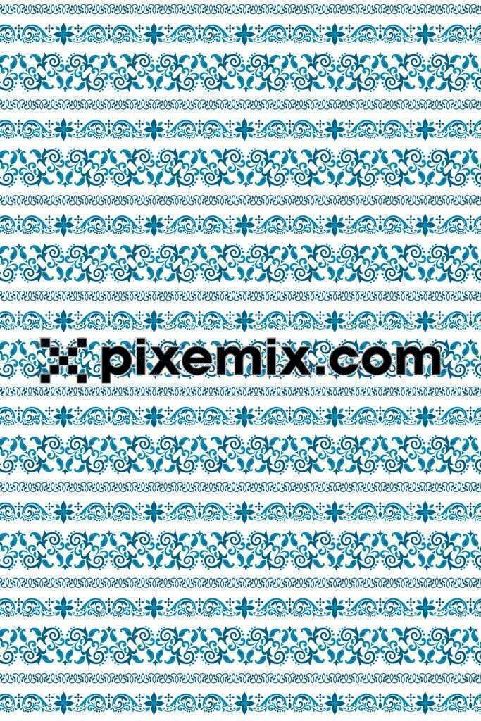 Ethnic paisley art product graphic with seamless repeat pattern