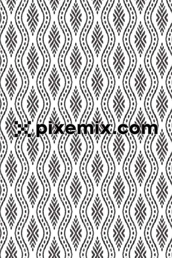 Abstract line art product graphic with seamless repeat pattern
