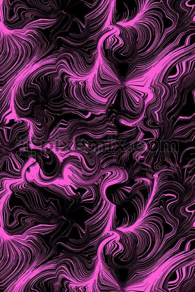 Glowy liquify art product graphics with seamless repeat pattern