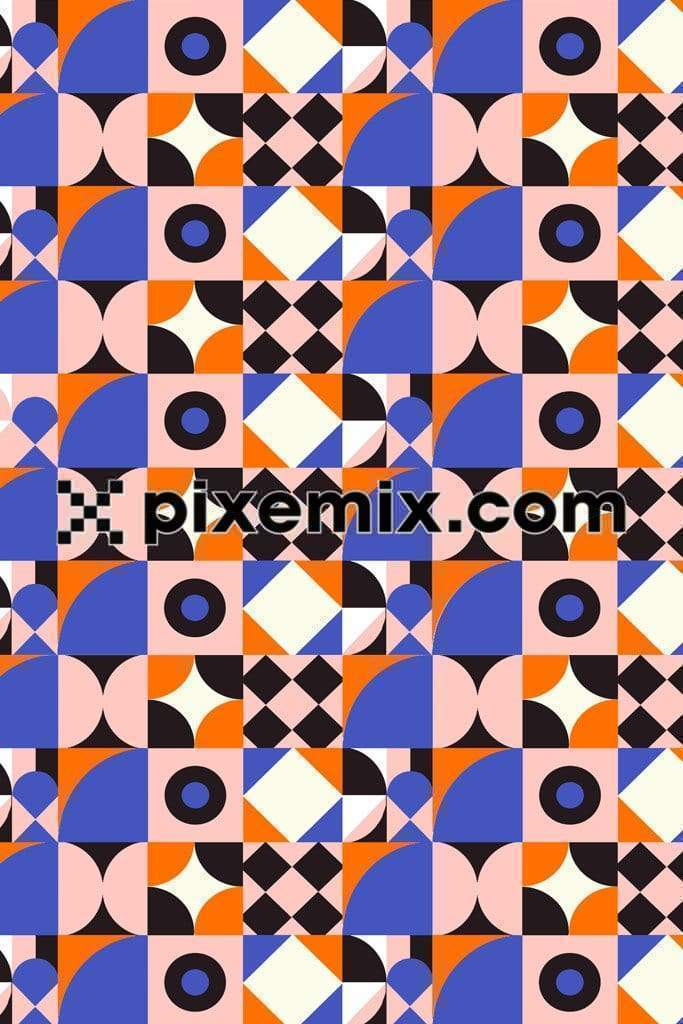 Abstract geometric art product graphics with seamless repeat pattern