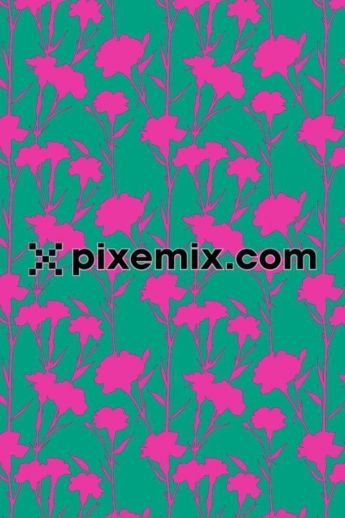 Abstract florals texture product graphics with seamless repeat pattern