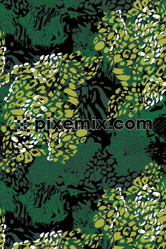 Abstract animal print product graphic with seamless repeat pattern