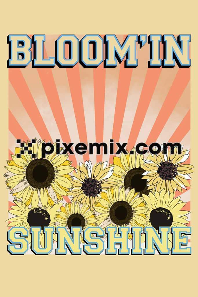 Summerday inspired sunflower product graphic