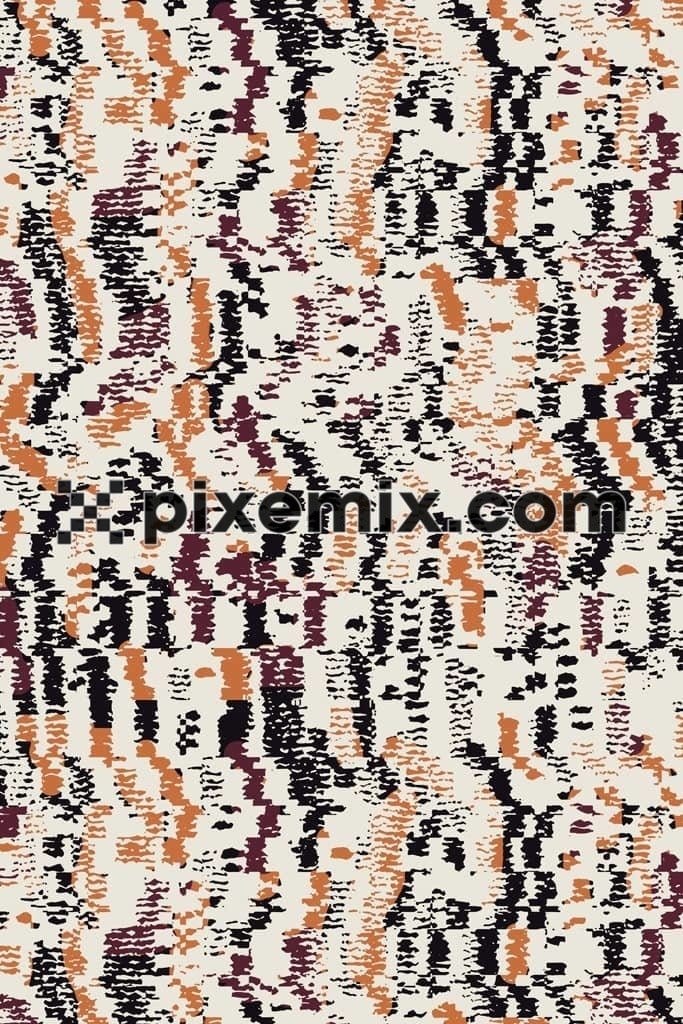Doodle art product graphic with seamless repeat pattern