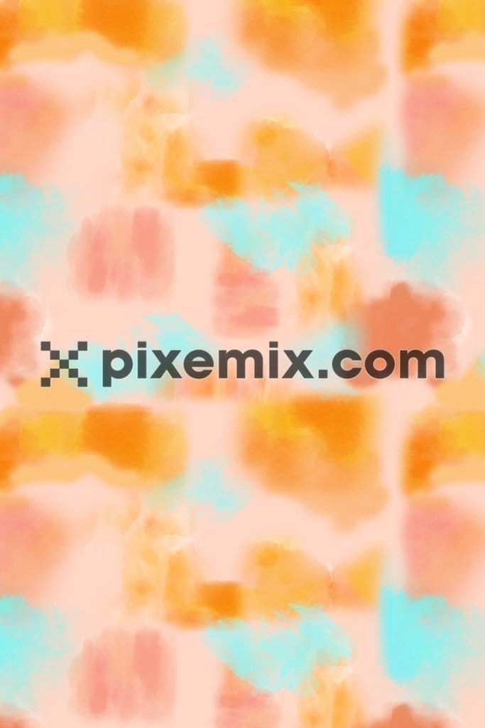 Watercolor effect product graphics and seamless repeat pattern