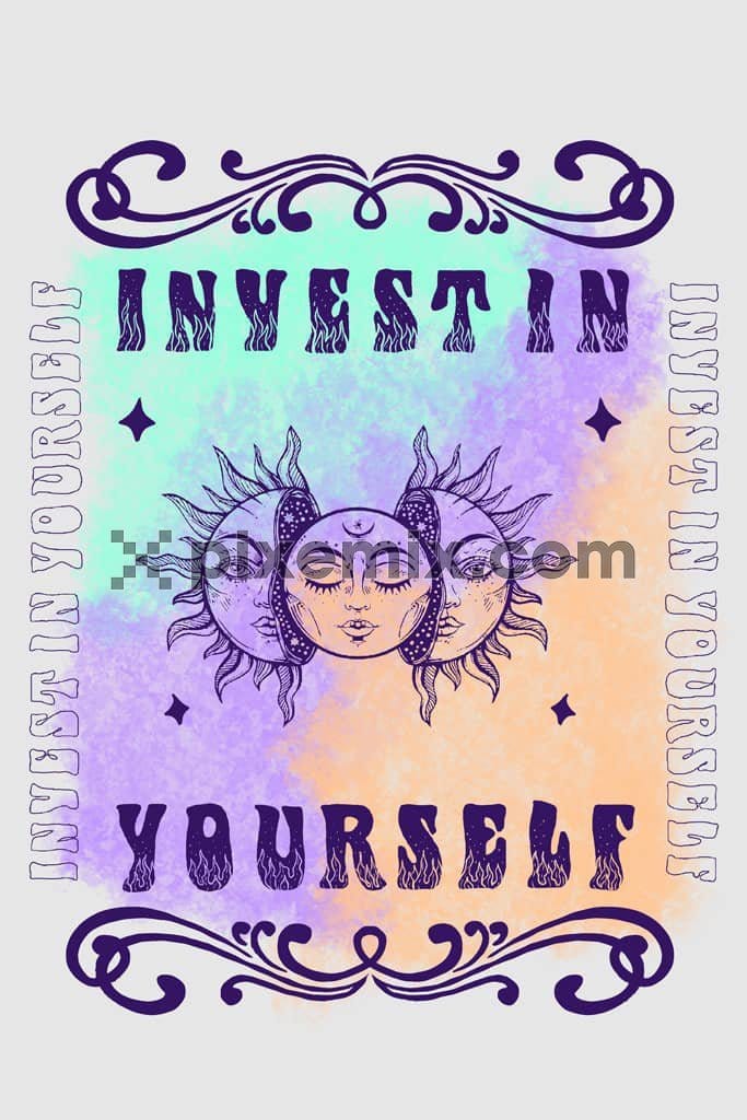 Solar cards inspired slogan product graphic