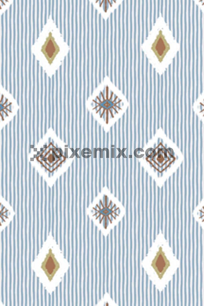 Stripe art product graphic with seamless repeat pattern
