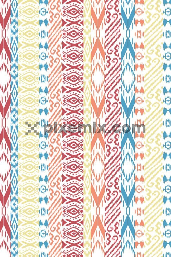 Stripe art product graphic with seamless repeat pattern