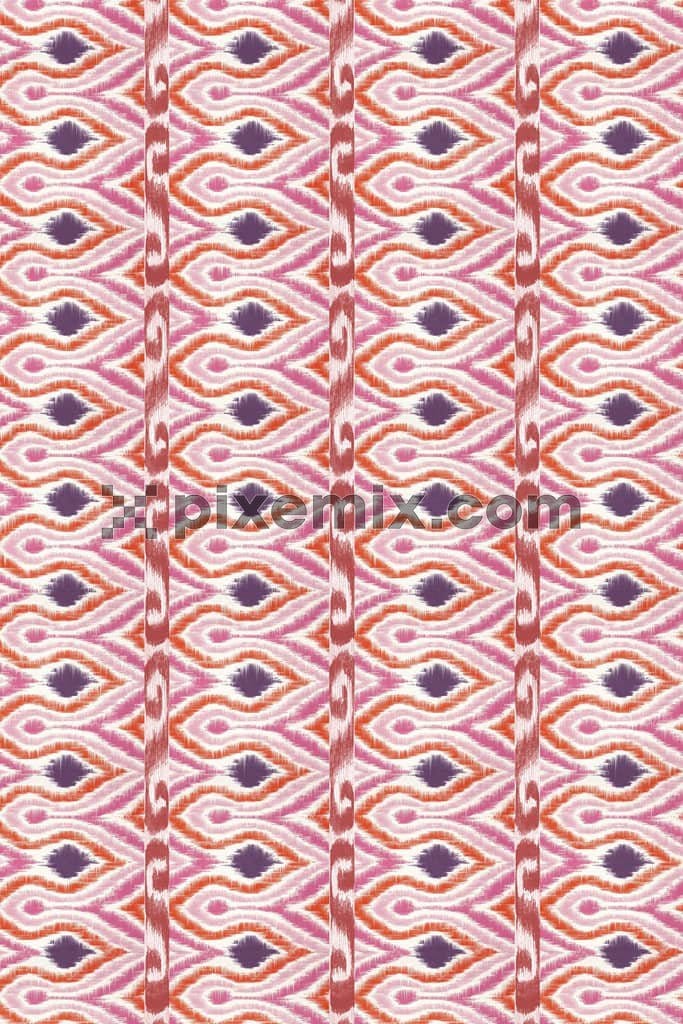 Paisley art product graphic with seamless repeat pattern 