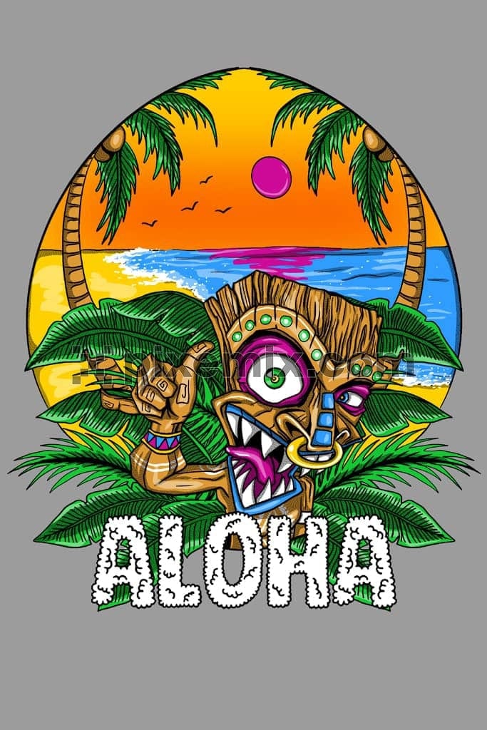 Hawaii inspired product graphic