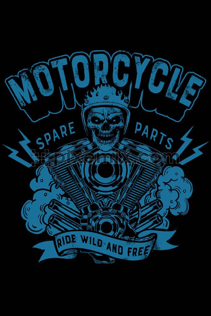 Bikers inspired vector product graphic