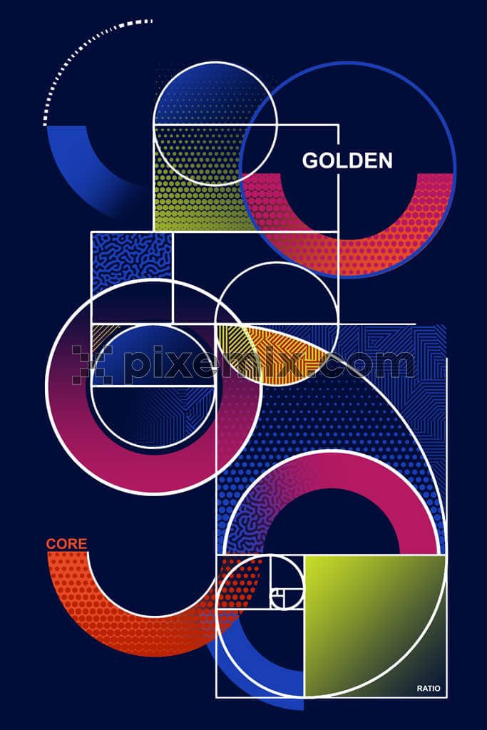 Abstract geometry shape product graphic