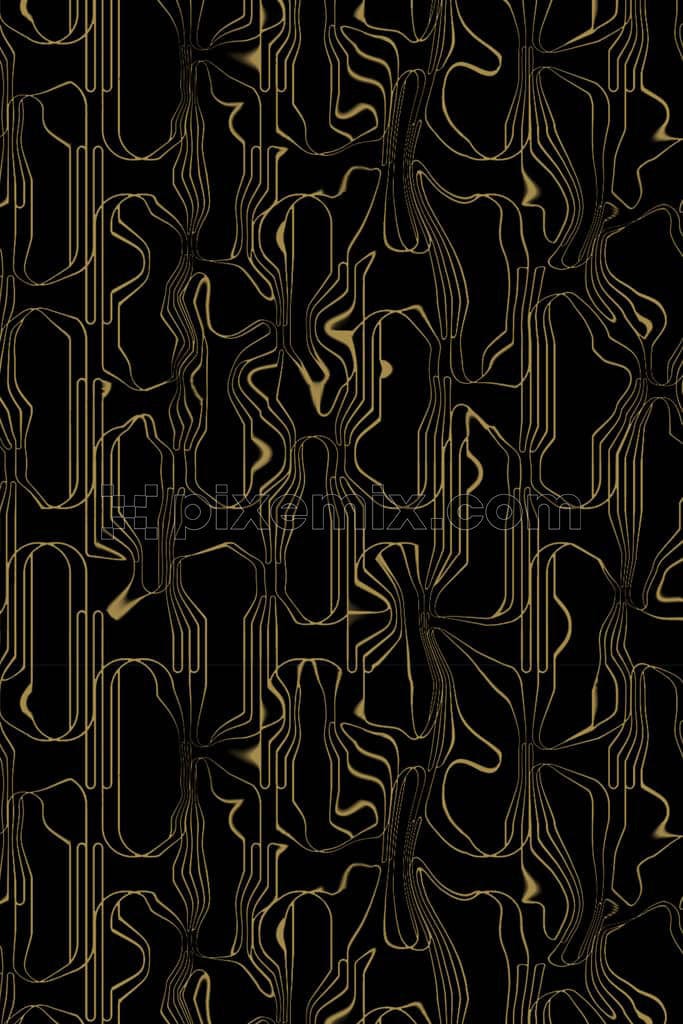 Phychedelic art product graphic with seamless repeat pattern
