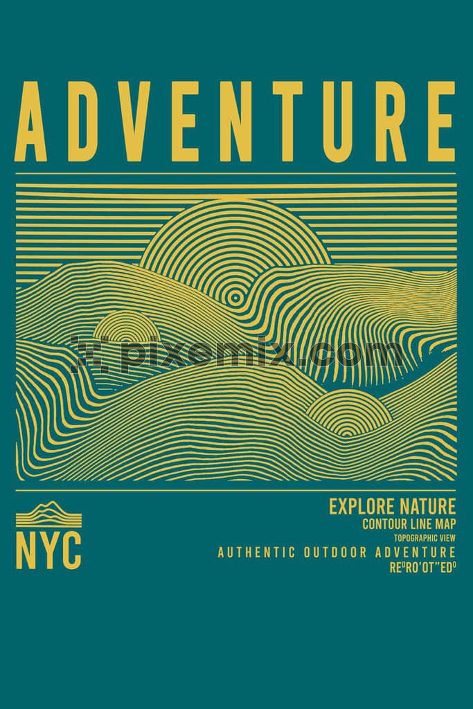 Adventure typography product graphic