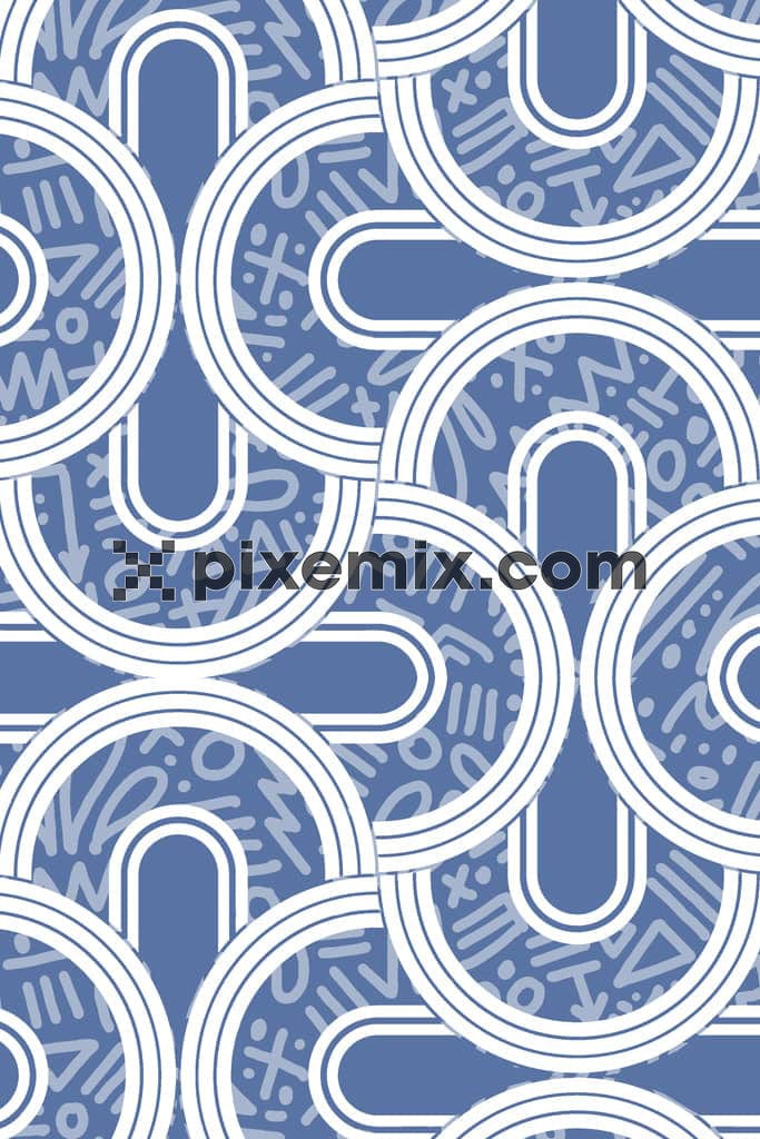 Abstract shap[e product graphic with seamless repeat pattern