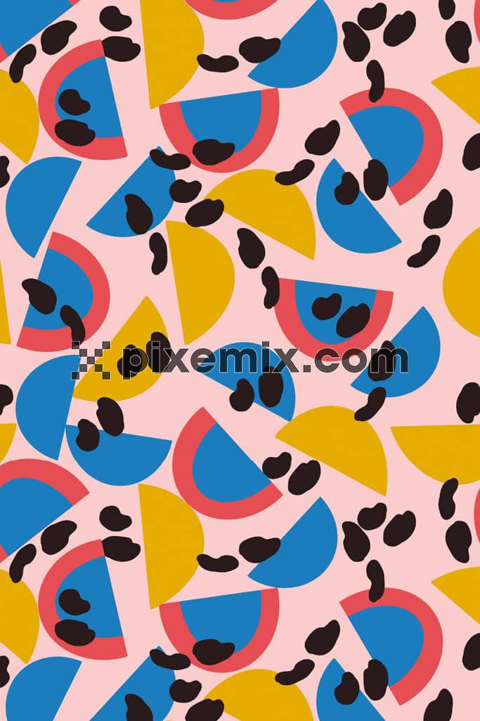 Abstract shape product graphic with seamless repeat pattern