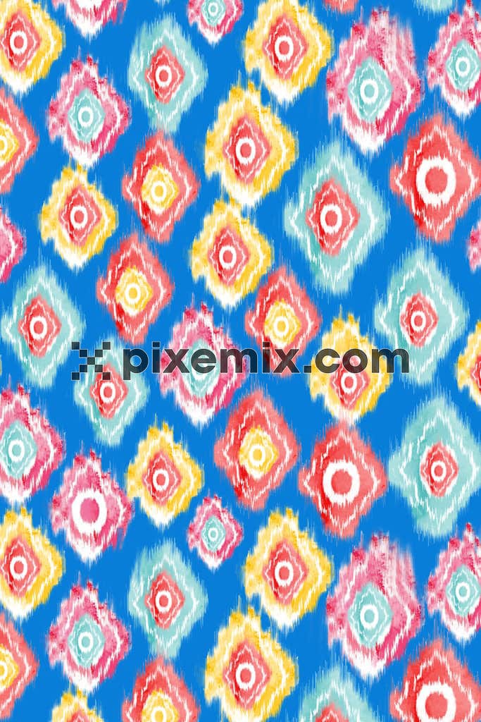Tie-dye art product graphic with seamless repeat pattern