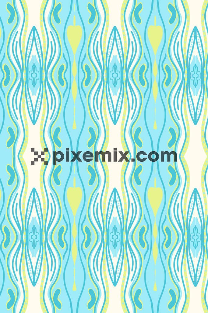 Abstract liquify art product graphic with seamless repeat pattern