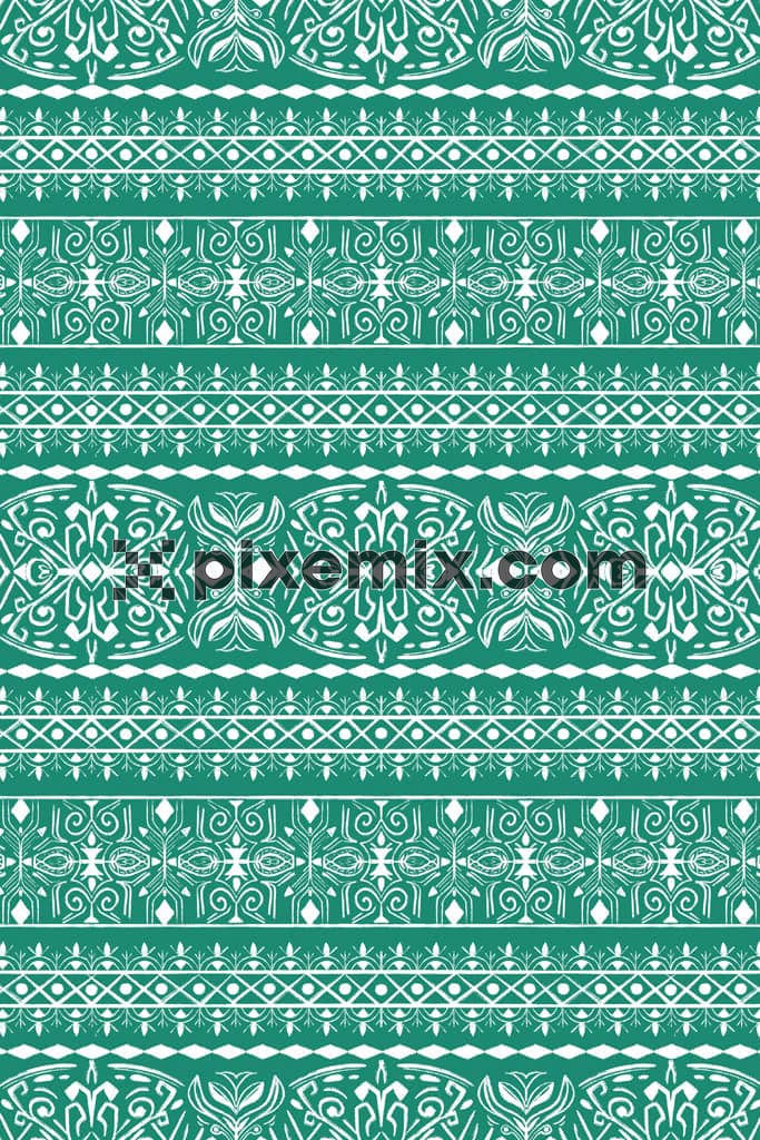 Tribal art product graphic with seamless repeat pattern
