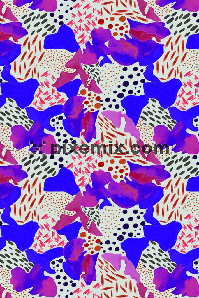 Abstract shape product graphic with seamless repeat patter