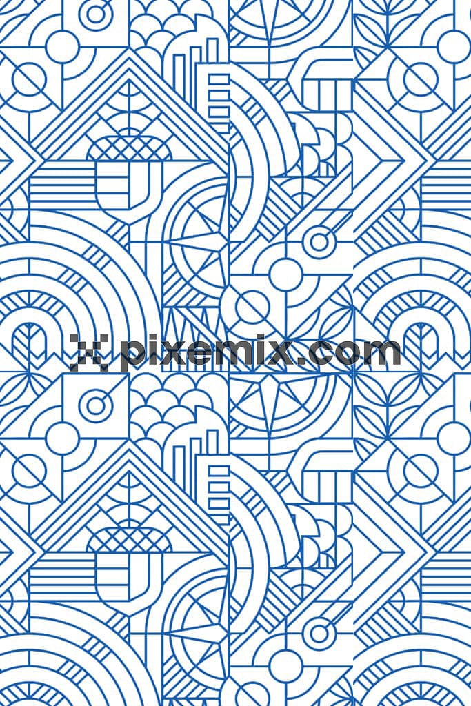 Abstract geometric pattern product graphic with seamless repeat pattern