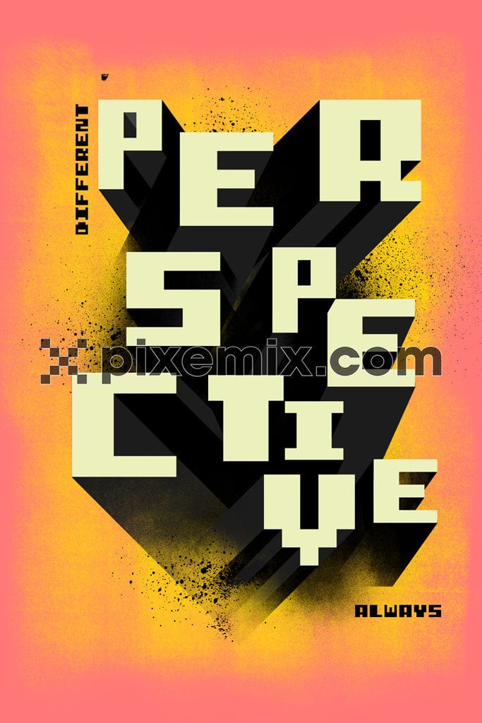 Abstract typography product graphic