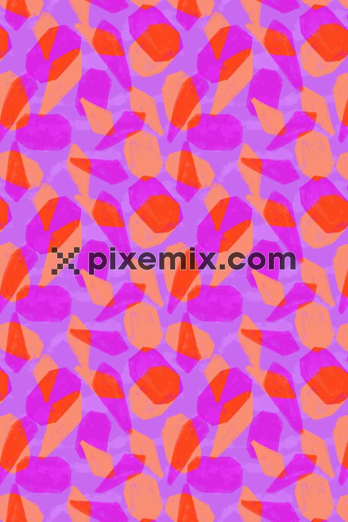 Abstract watercolor shape product graphic with seamless repeat pattern