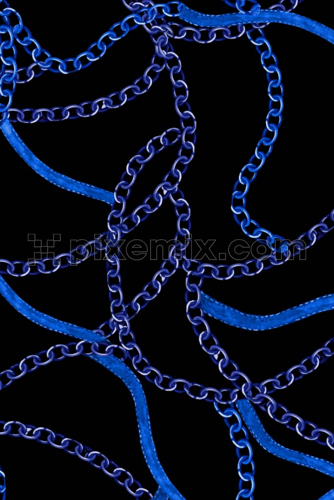 Abstract chain product graphic with seamless repeat pattern
