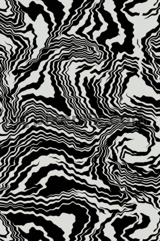 Illusion art product graphic with seamless repeat pattern
