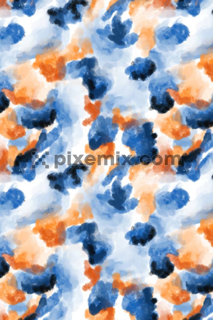 Watercolor brush stroke product graphic with seamless repeat pattern