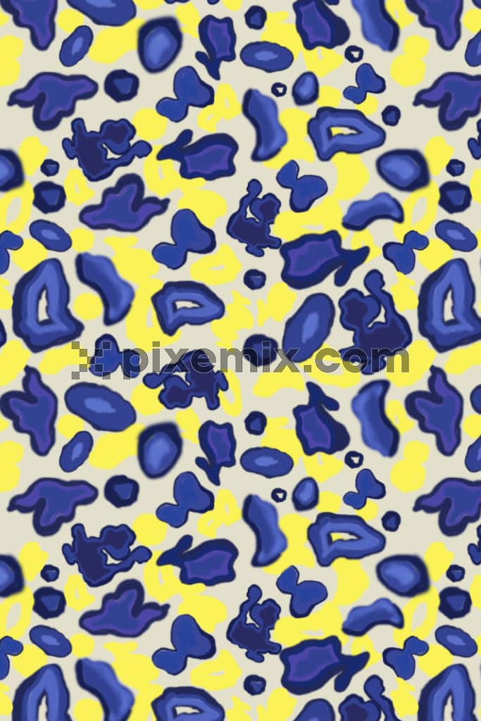 Watercolor leopard pattern product graphic with seamless repeat pattern