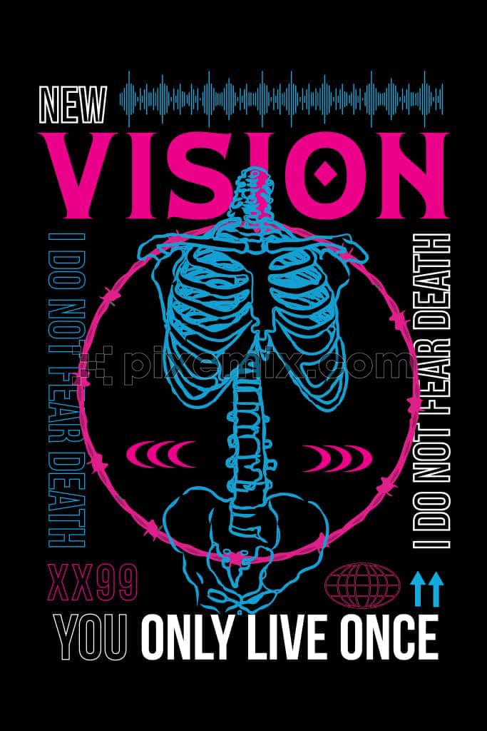 Vector human organs with typography product graphic