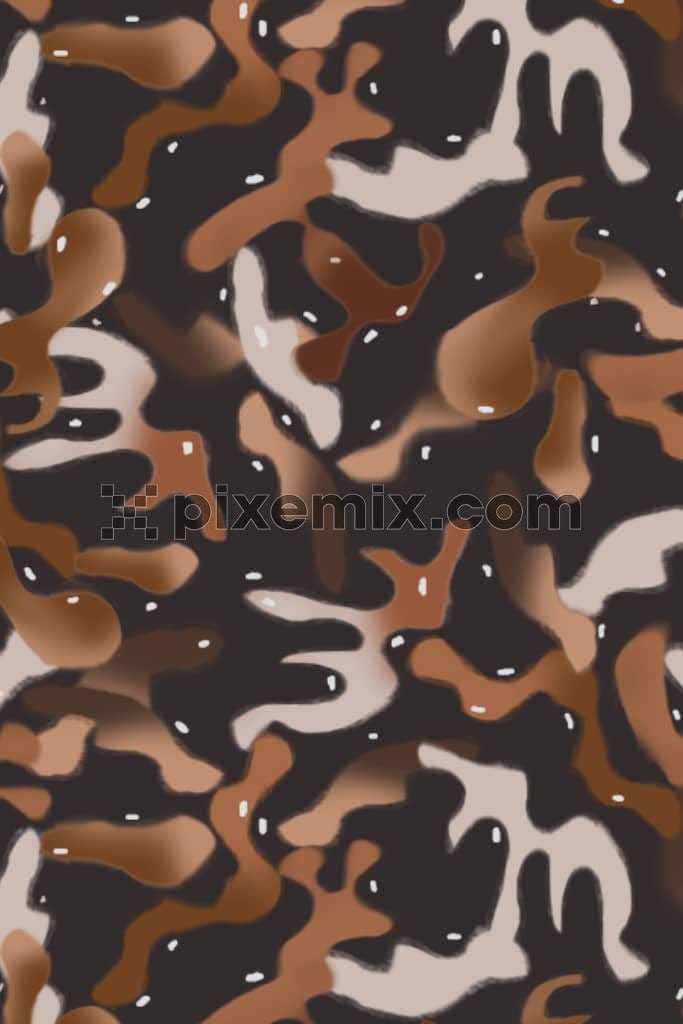 Abstract doodle art product graphic wwith seamless repeat pattern