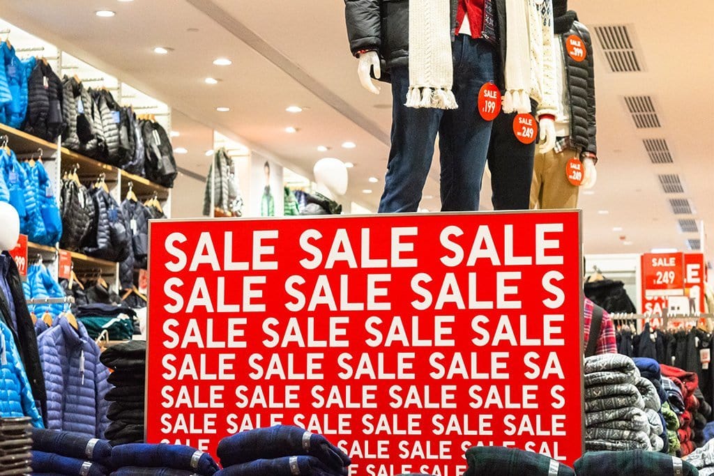 Department store sale banners