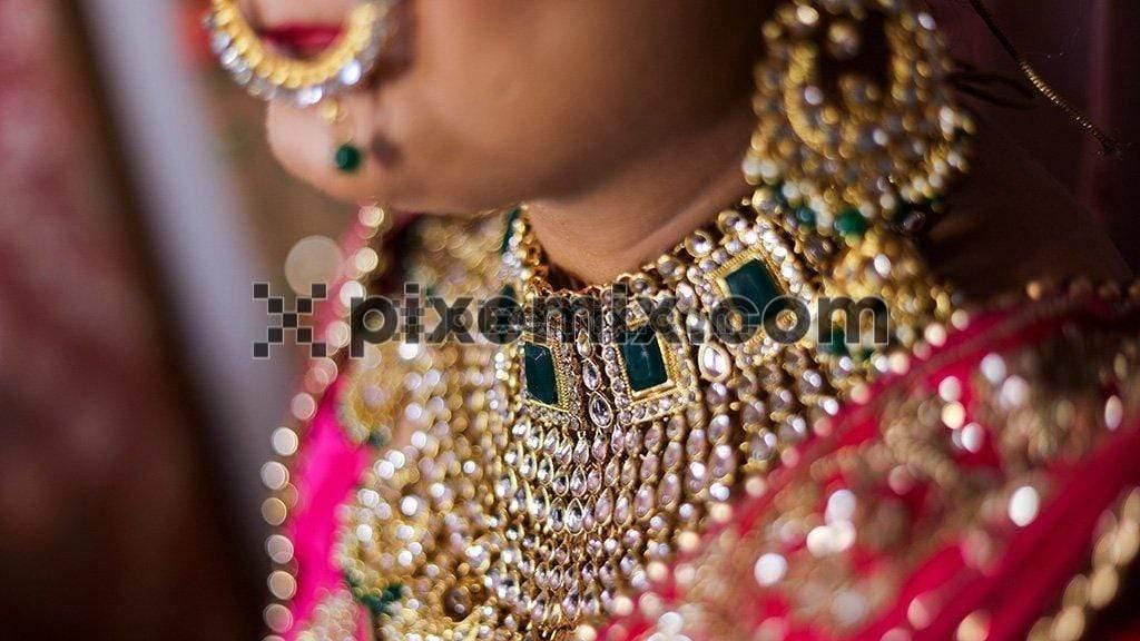 Indian bridel wear diamond necklace image