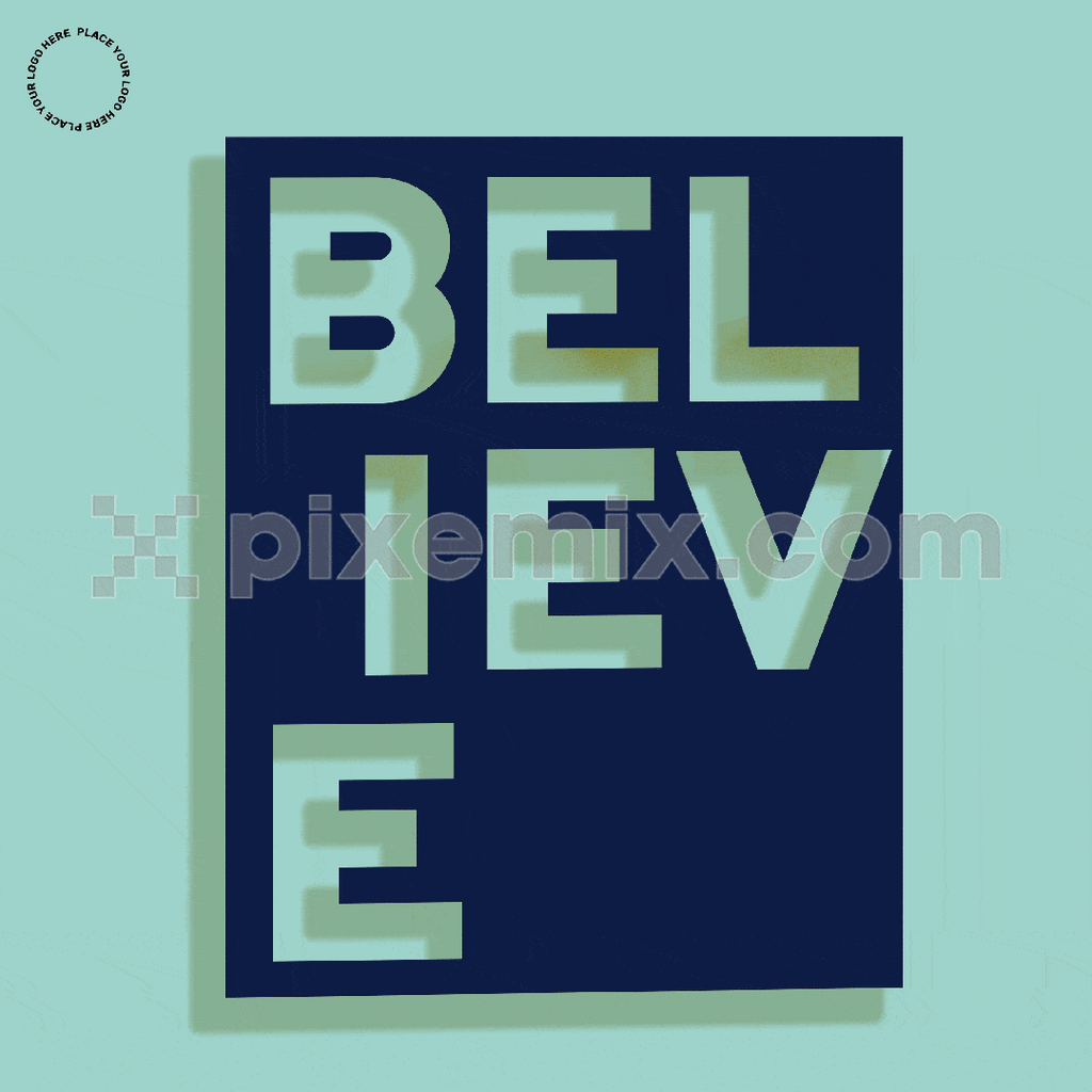 Believe in yourself modern typography social media GIF post